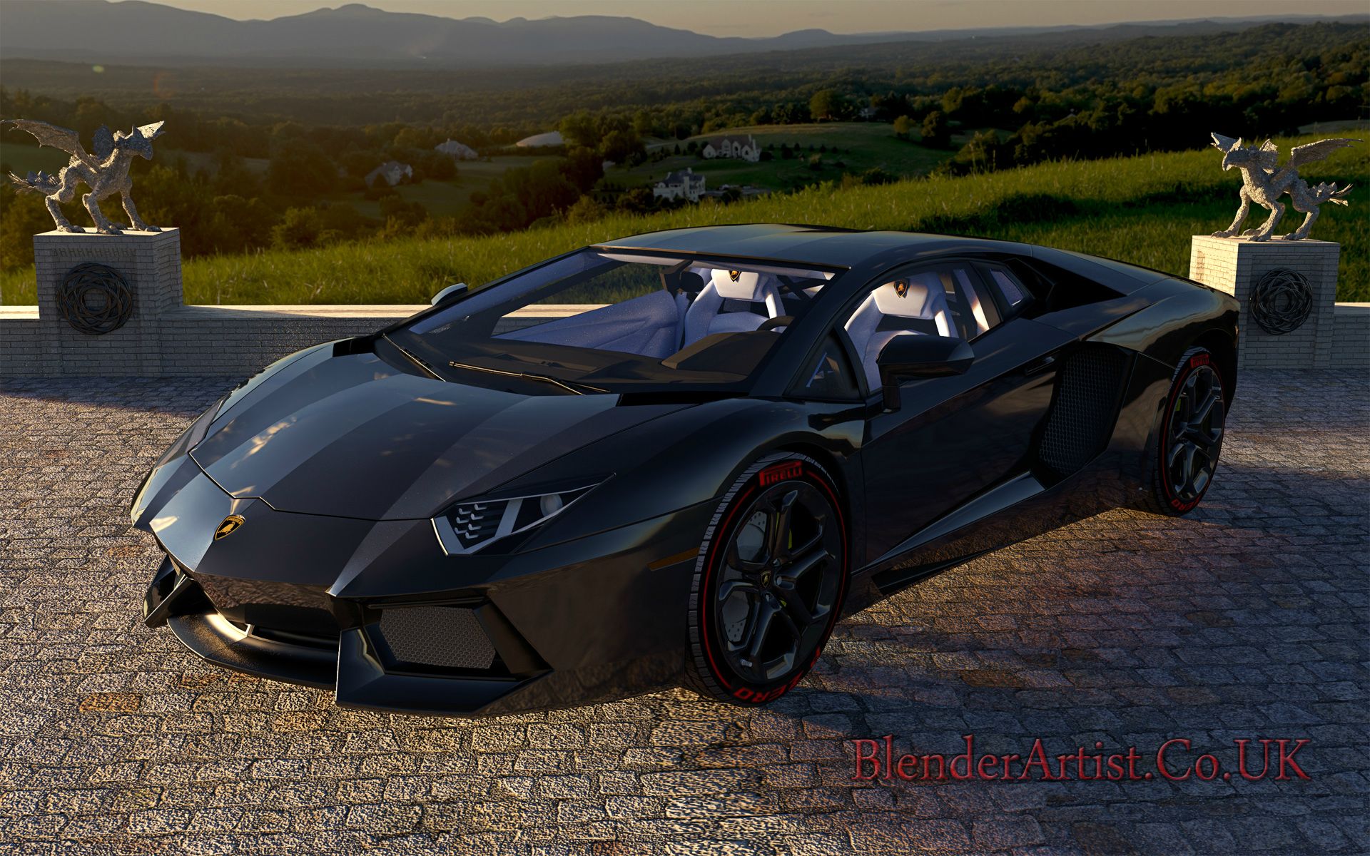 Black Aventador using OpenEXR 10K. © BlenderArtist.Co.Uk 2014.