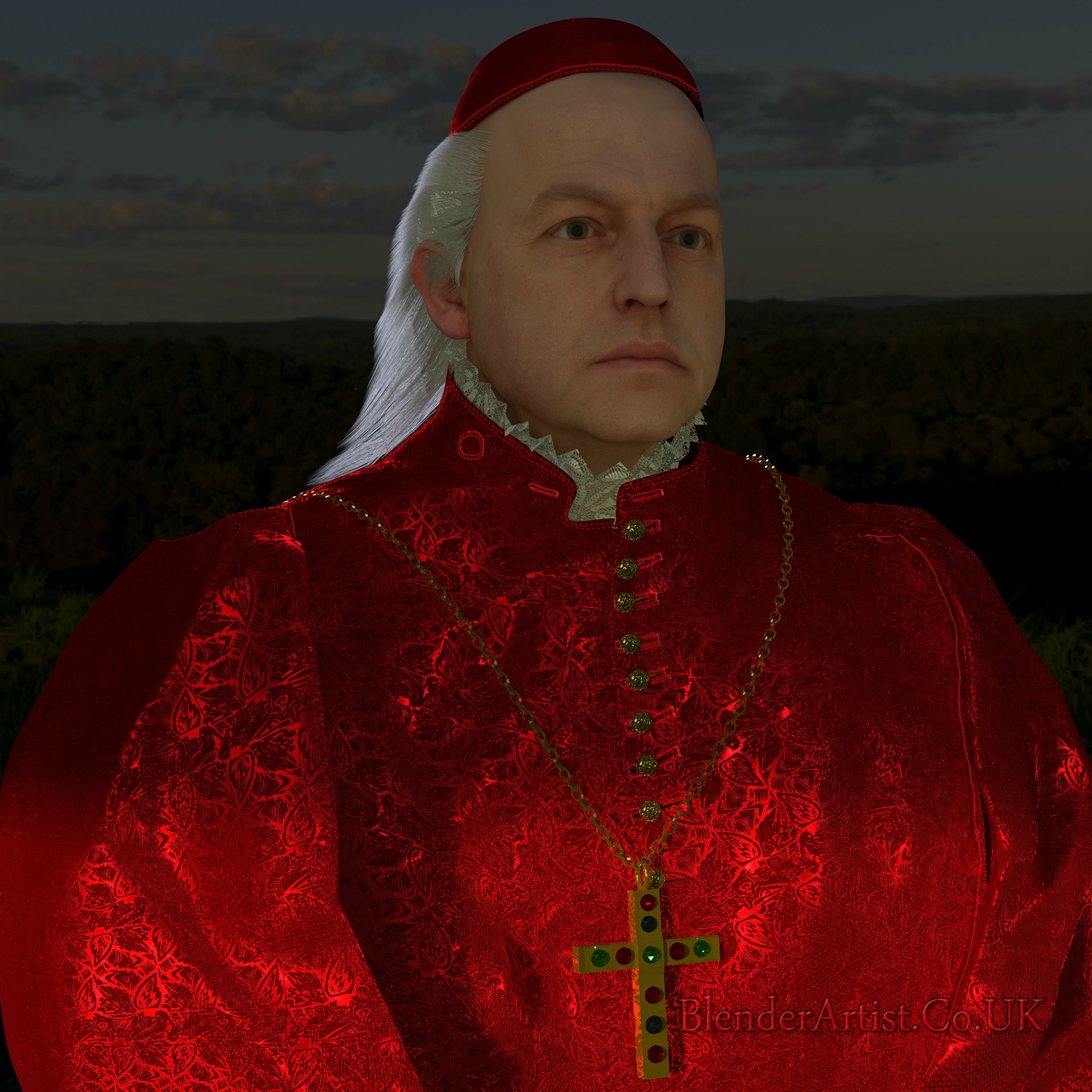 Thomas Wolsey b.1473 d.1530. Was one of the favoured ministers until he failed to secure the despot Henry VIII marriage annulment. Charged with treason he died of natural causes on his journey back to the tower. © BlenderArtist.Co.Uk 2017