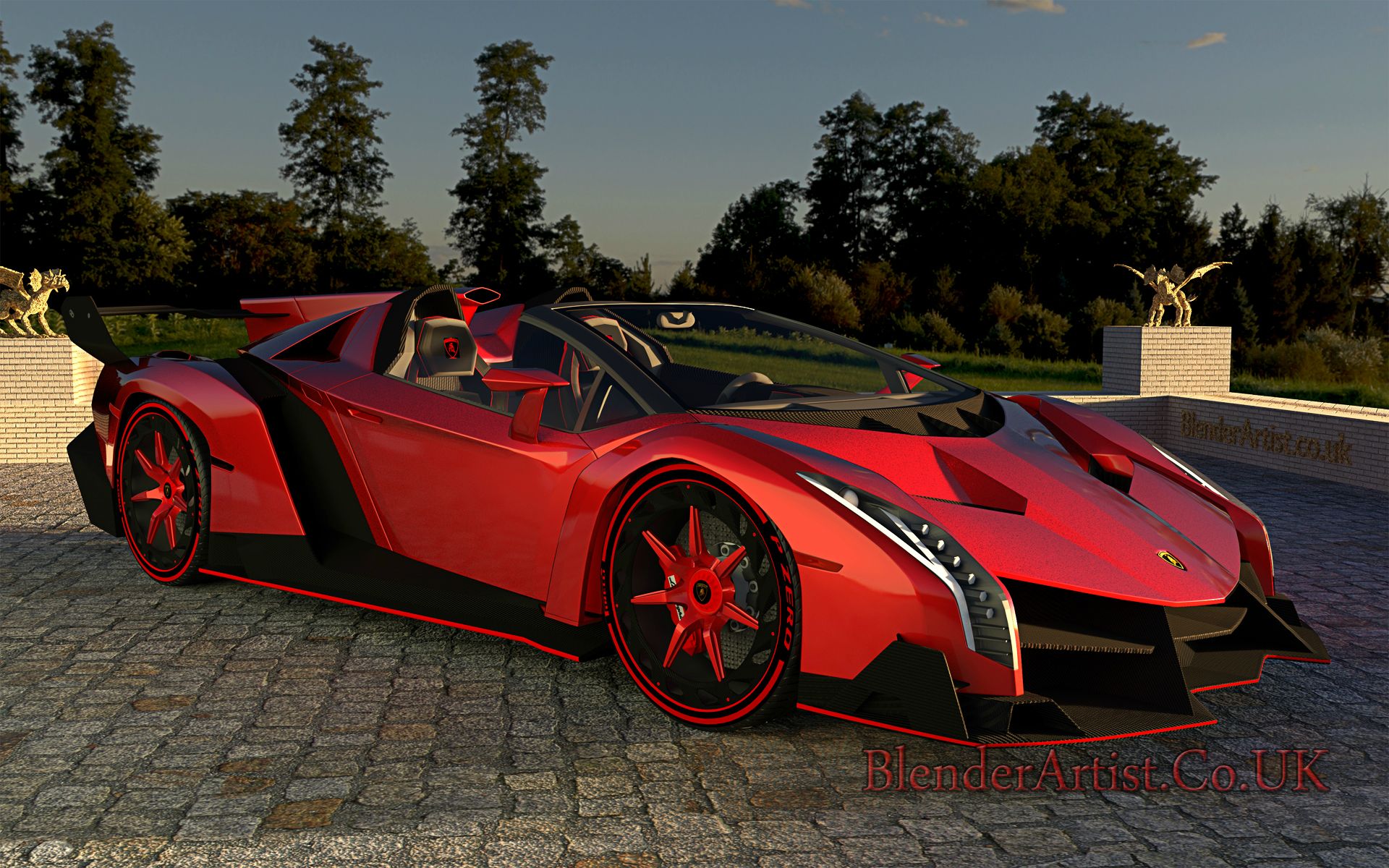 The Veneno is handbuilt and was manufactured in very limited numbers ay a cost of $4.5M each. HDTI 10K lighting set. Blender 2.77 with cycles @2,500 samples. © BlenderArtist.Co.Uk 2017.